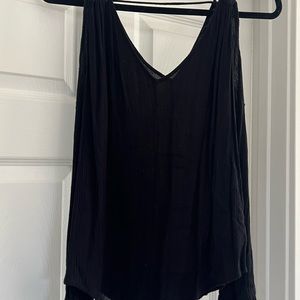 Jessica Simpson black long sleeve with open shoulders. size S